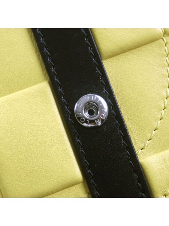 Louis Vuitton Damier Scuba Christopher MM Leather Backpack Yellow Black